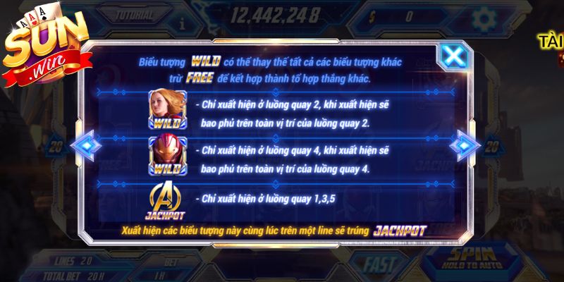 Avengers Sunwin - Khám Phá Siêu Phẩm Thưởng Lớn Hấp Dẫn 3 Sức mạnh từ búa thần