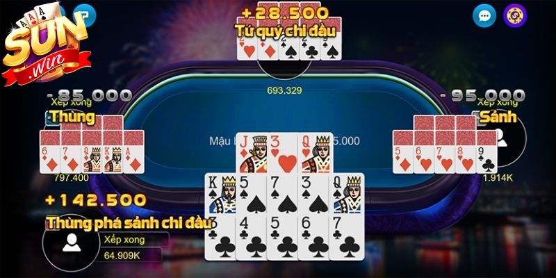 Mậu Binh Sunwin - Mẹo Sắp Bài Đỉnh Cao Dễ Thắng Nhất 2 Sắp xếp các tay bài mậu binh theo thứ tự